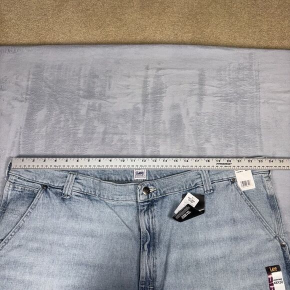 Lee Carpenter Loose Fit Workwear Union Fade Blue Denim Jeans Men’s 48x30 NWT - Picture 7 of 11